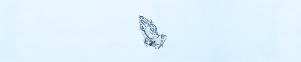 P FC 516 PK Praying Hands Blue Faux FULL COUCH